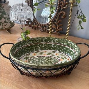 Temp-tations by Tara Old World Green Oval Casserole